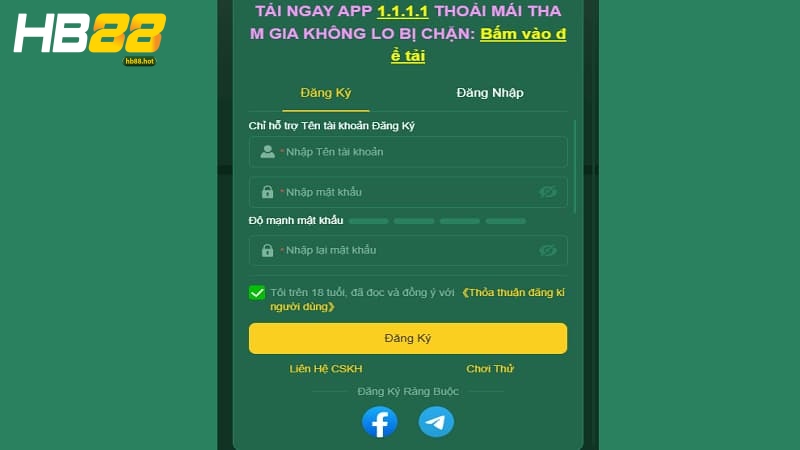 Muốn đăng nhập HB88 trước tiên bạn phải có tài khoản hợp lệ